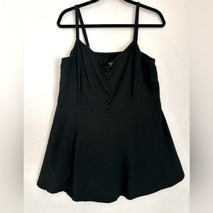 Torrid black button detail cami. Size 2